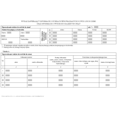 Wykaz zawierający informacje o ściekach wprowadzanych do wód lub do ziemi oraz informacje o wysokości należnych opłat