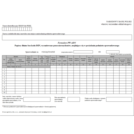 Formularz PW-ADN