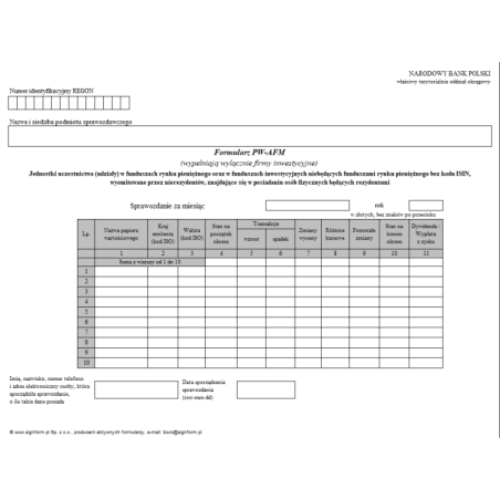 Formularz PW-AFM