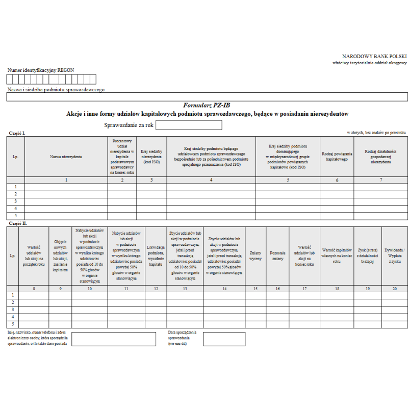 Formularz PZ-IB