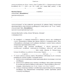 Umowa z podmiotem, któremu powierzono funkcję zewnętrznego zapewniania jakości, oraz sposobu ustalania wysokości wynagrodzenia z tytułu tej umowy