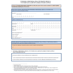 Wniosek o przydział pracownikowi miejsca w internacie albo kwaterze internatowej