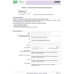 ENSK Wniosek o nauczycielskie świadczenie kompensacyjne