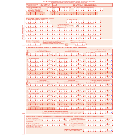 ZUS DRA Deklaracja rozliczeniowa