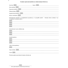 Formularz zgłoszenia kandydata na członka komisji odwoławczej (egzamin adwokacki)