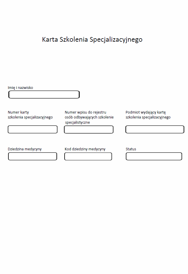 Wzory dotyczące szkolenia specjalizacyjnego lekarzy i lekarzy dentystów będących żołnierzami w czynnej służbie wojskowej