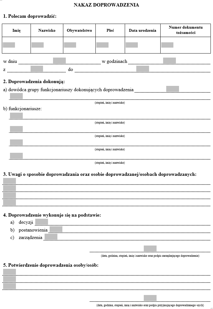 Nowe wzory protokołów Straży Granicznej