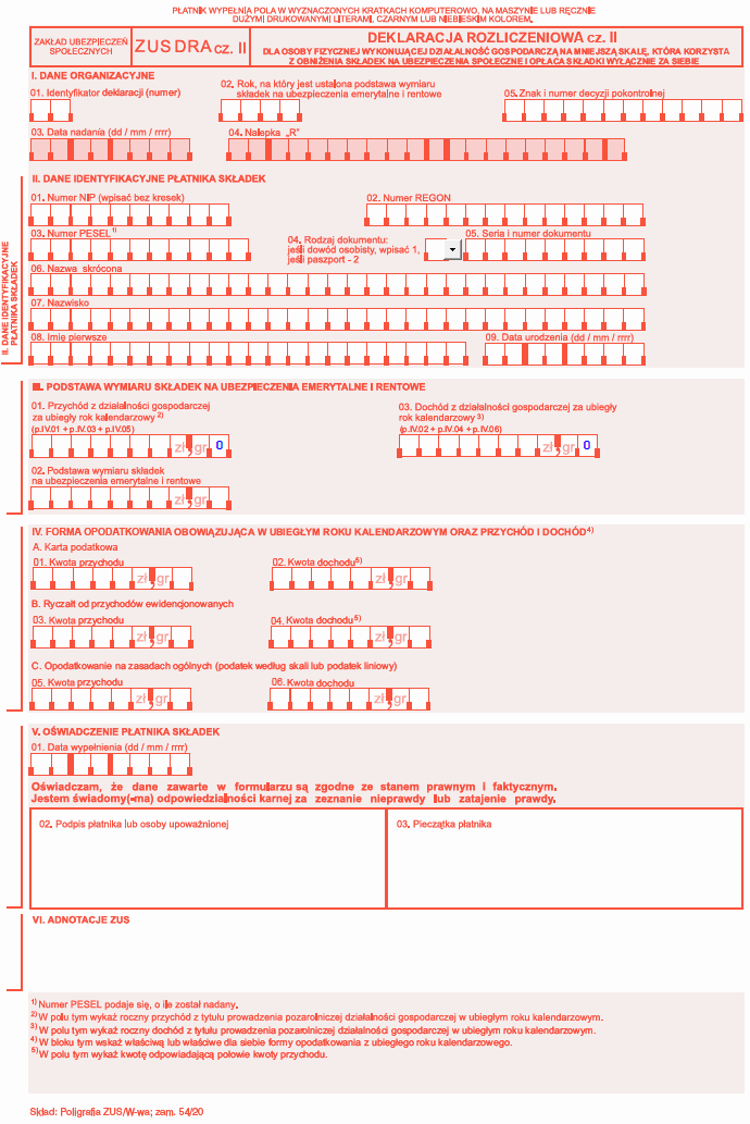 Aktualizacja wzorów ZUS: ZUS RCA cz. II i ZUS DRA cz. II - obowiązują od dnia 1 lutego 2020 r.