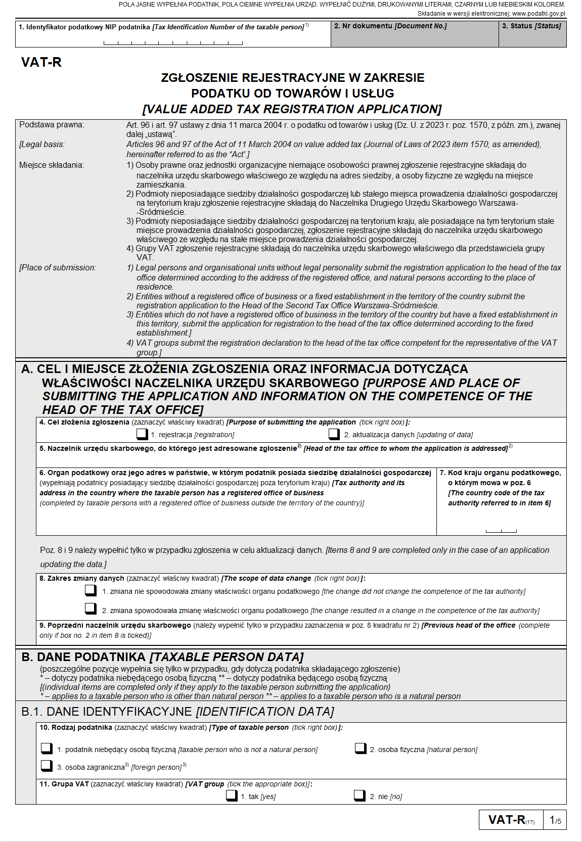Nowa wersja formarza VAT-R (17)